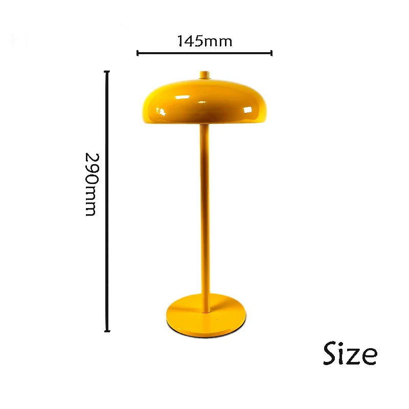 Nordic Rechargeable LED Touch Table Lamp for Bedside and Cafe Decor