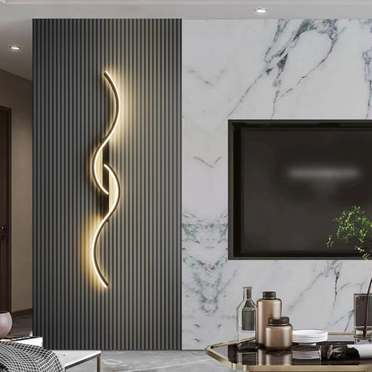 Modern Minimalist LED Strip Wall Sconce for Bedroom and Living Room