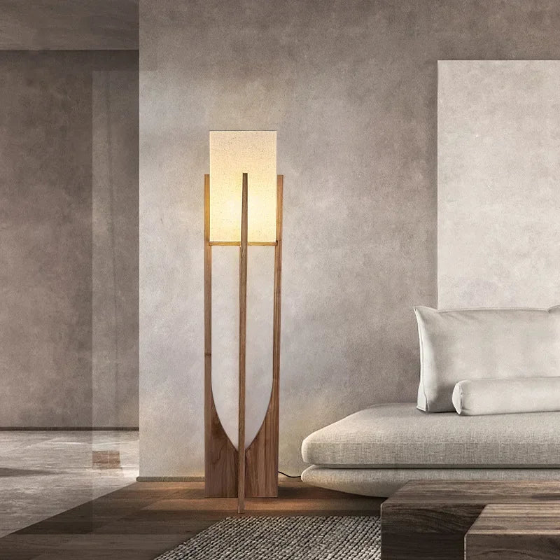 Nordic Wooden Floor Lamp for Modern Living Rooms Hotels and Cafes
