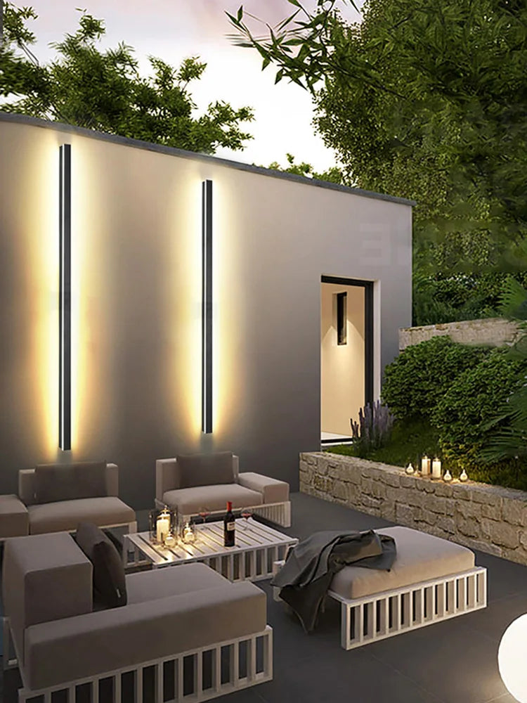 Minimalist LED Outdoor Wall Lamp for Modern Garden and Terrace Lighting