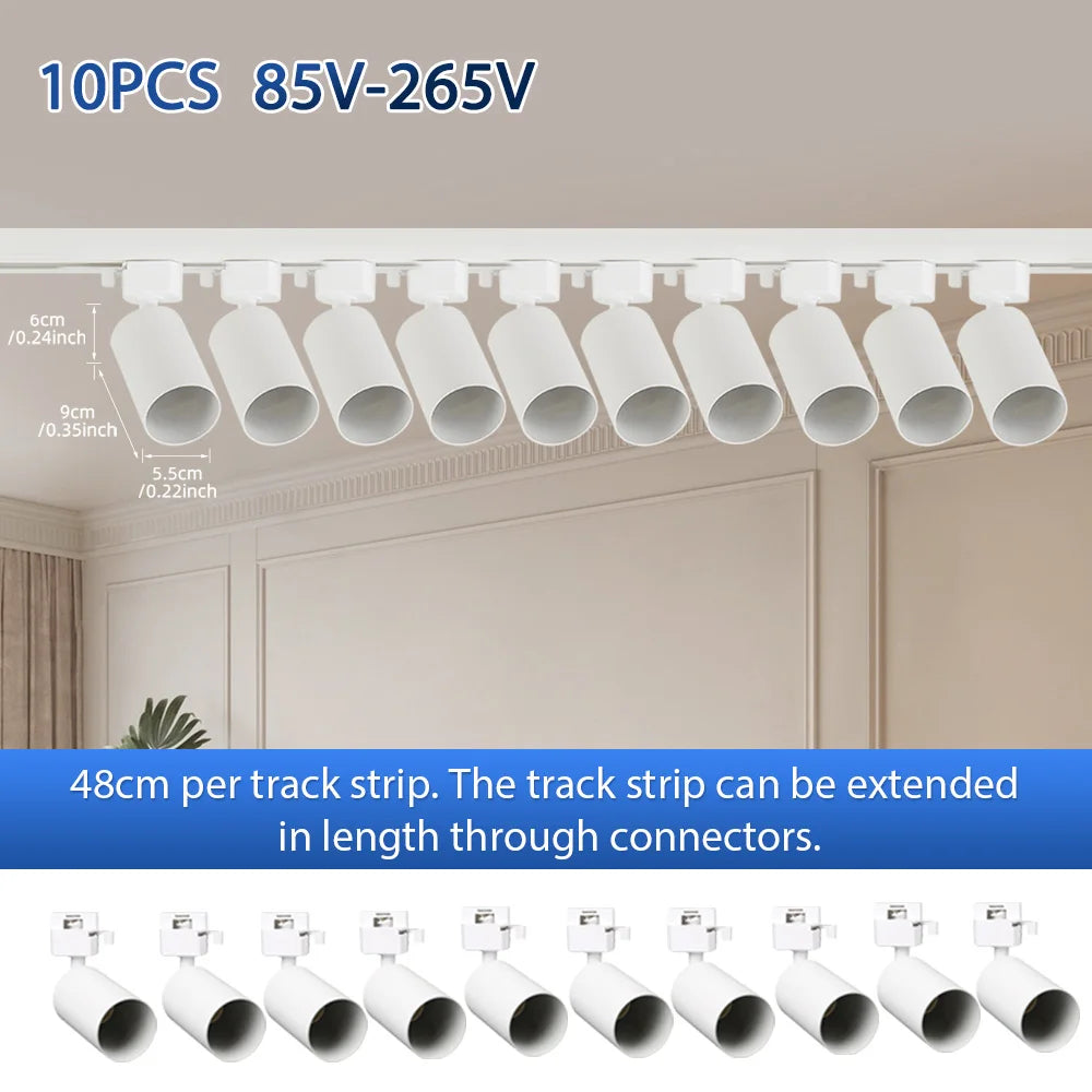 Modern LED Track Lighting Set for Kitchens and Commercial Retail Spaces