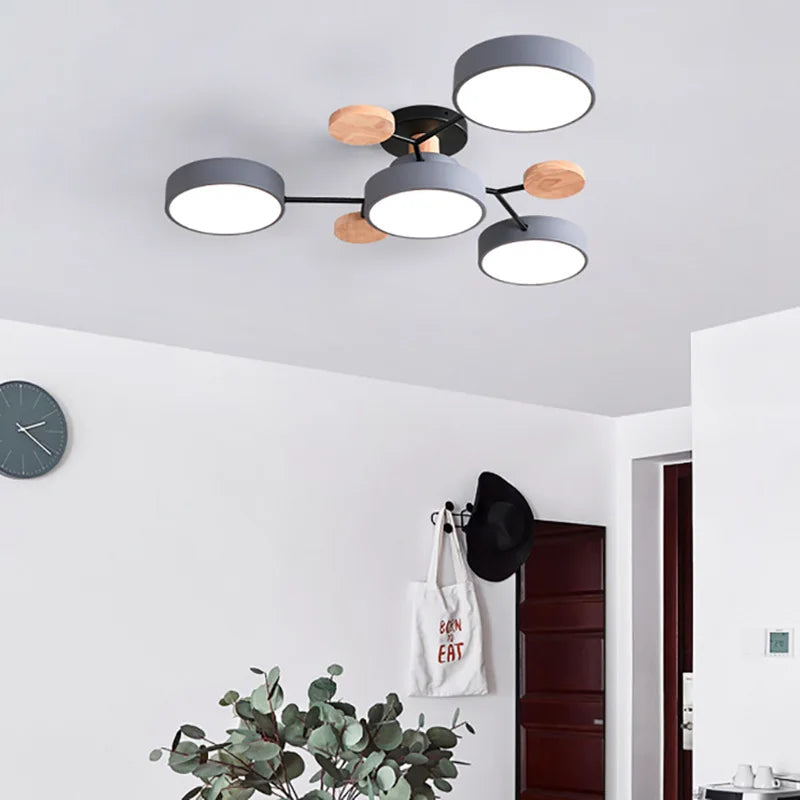 Modern LED Ceiling Chandelier with Adjustable Lighting for Living and Dining Rooms