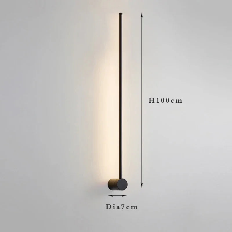 Nordic Minimalist Linear Wall Light for Modern Hotel and Living Spaces