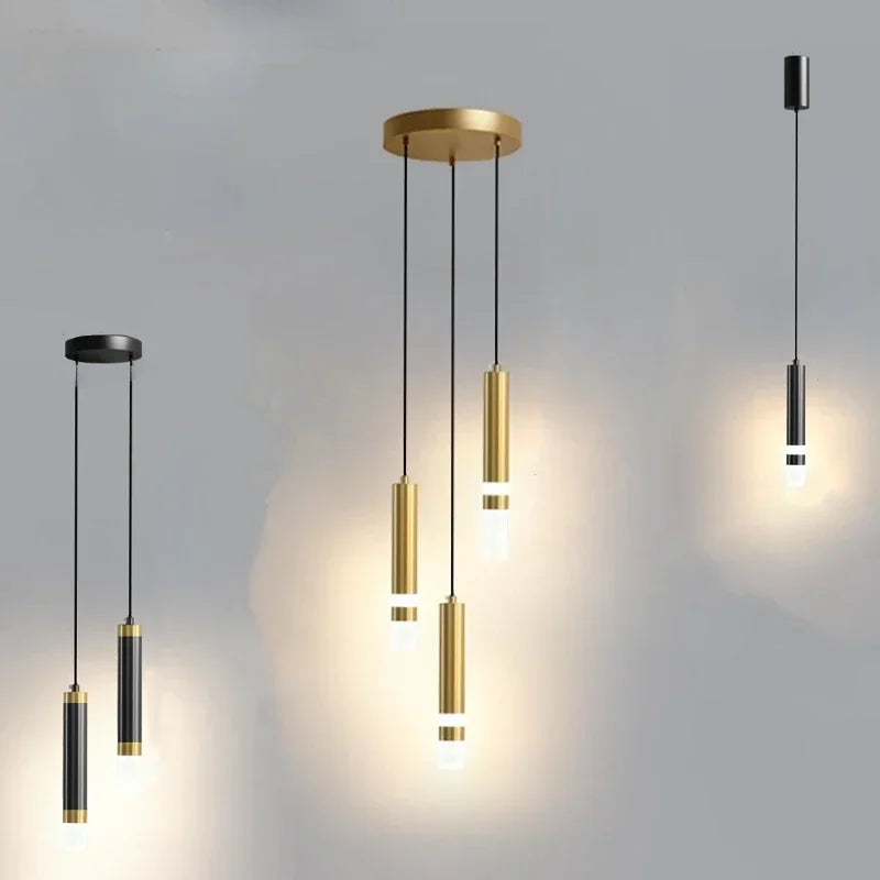 Modern LED Dual Spotlight Pendant for Bedside and Living Room