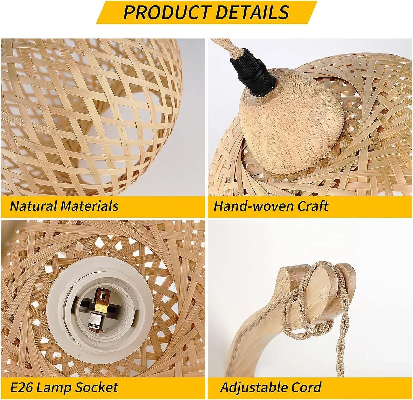 Hand-Woven Rattan Wall Lamp for Organic Interior Decor