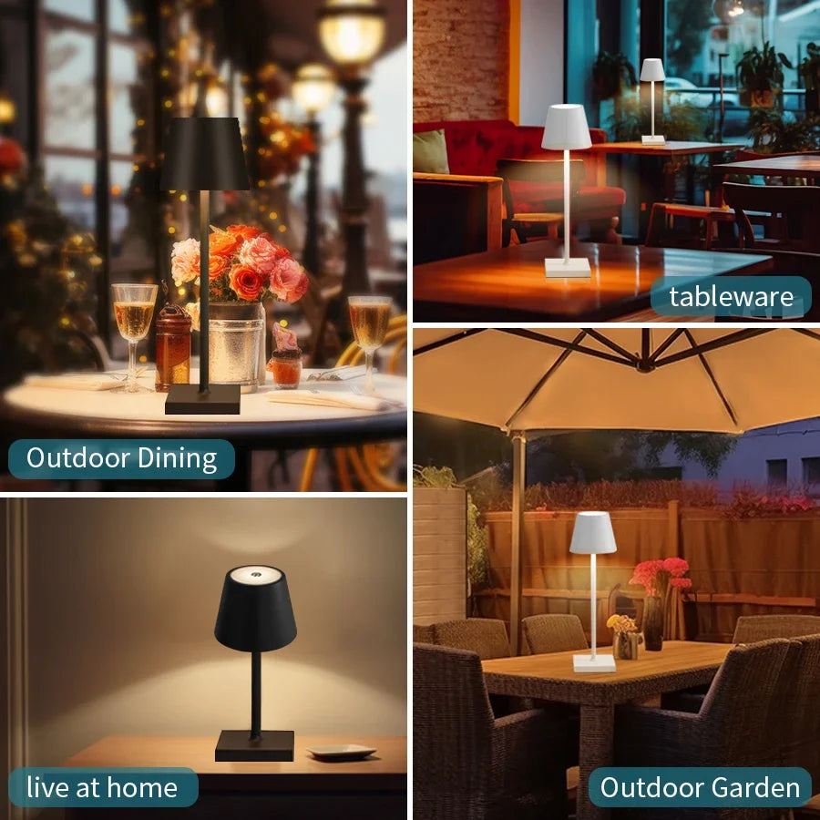Rechargeable Wireless Table Lamp for Modern Restaurants and Office Desks