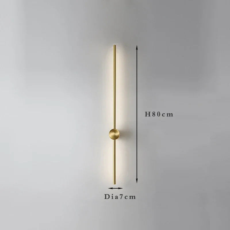 Nordic Minimalist Linear Wall Light for Modern Hotel and Living Spaces