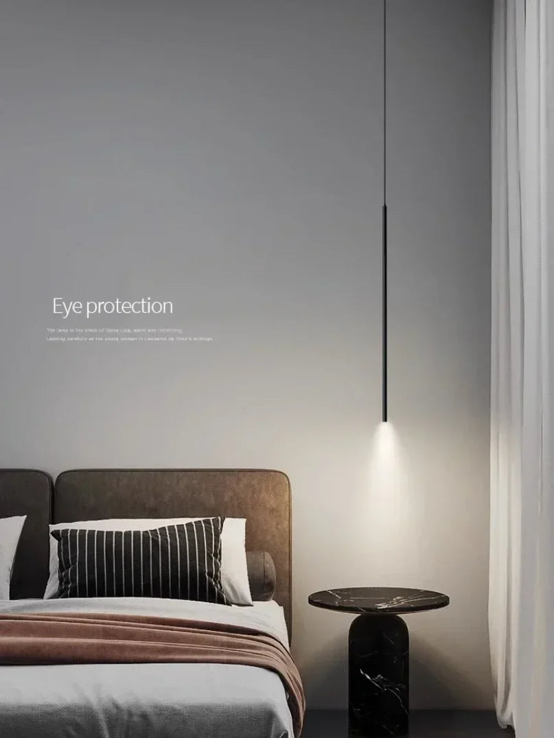 Modern Minimalist LED Pendant Light for Bedroom Bedside and Coffee Bar Decor
