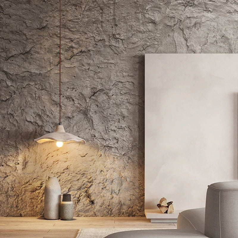 Wabi-Sabi Cream Pendant Light for Minimalist Restaurants and Bedroom Decor
