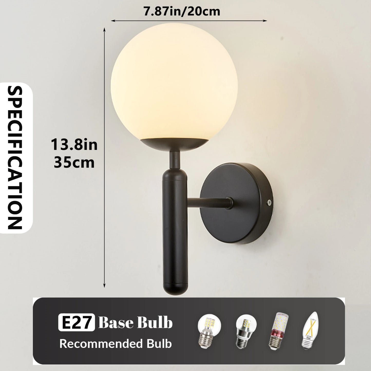 Modern Wall Light for Bedroom Bedside and Living Room Decor