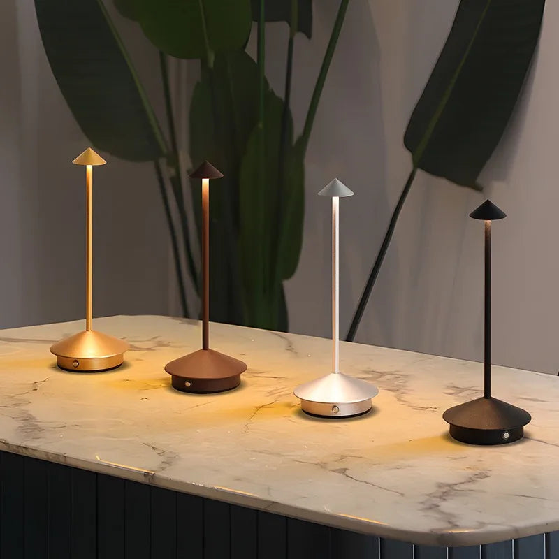 Rechargeable Touch LED Table Lamp for Modern Restaurants and Hotels