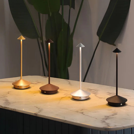 Rechargeable Touch LED Table Lamp for Modern Restaurants and Hotels