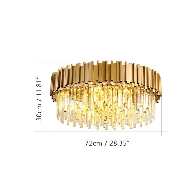 Modern Gold and Black Crystal Chandelier for Luxury Hotel and Living Room