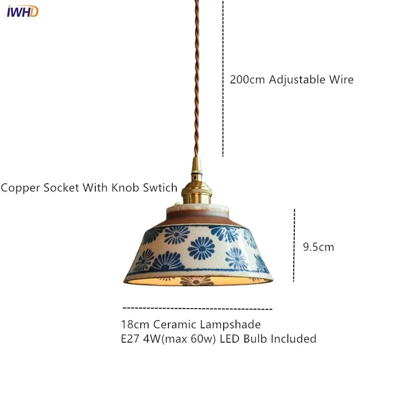 Modern Nordic Ceramic Pendant Light for Dining Rooms and Bedside Spaces