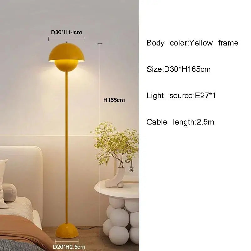 Modern Cream Ceramic Floor Lamp for Living Room and Bedroom Decor