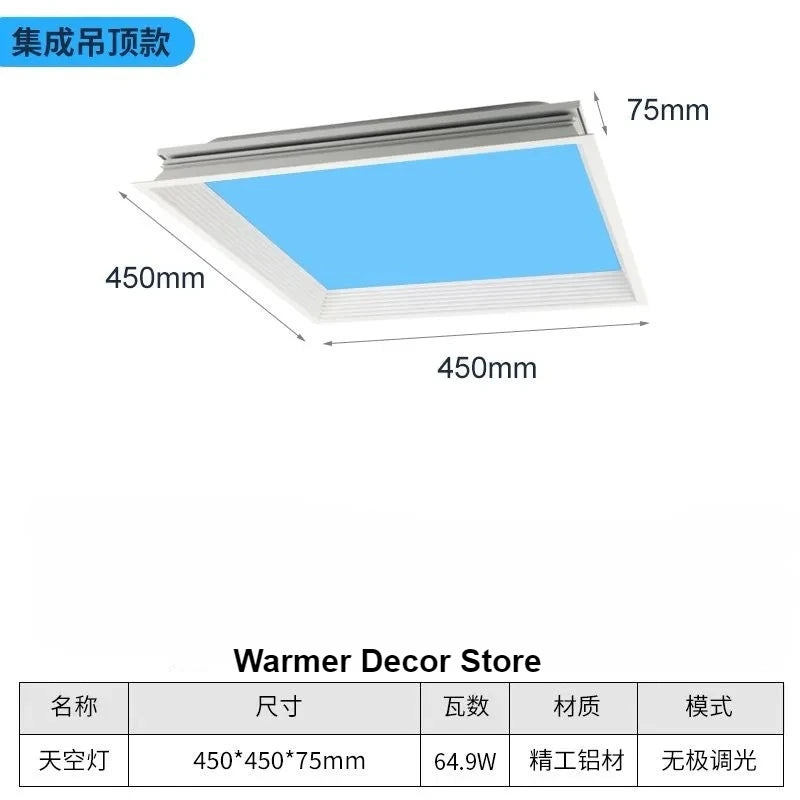 Sky View LED Ceiling Panel for Natural Lighting in Children's Rooms