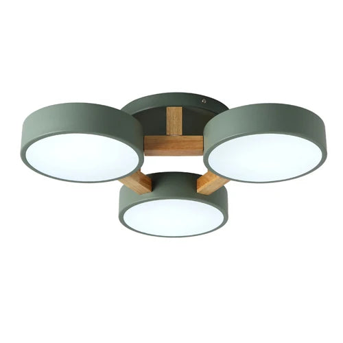 Modern Wooden LED Ceiling Chandelier for Dining Rooms and Contemporary Living Spaces