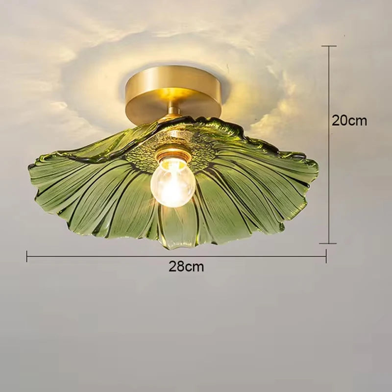 Vintage Floral Glass Pendant Light for Elegant Dining Rooms and Cafes