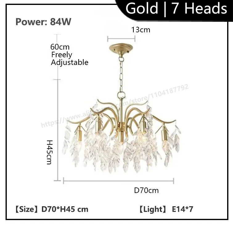 Luxury Crystal Chandelier for Elegant Living Rooms and Dining Spaces