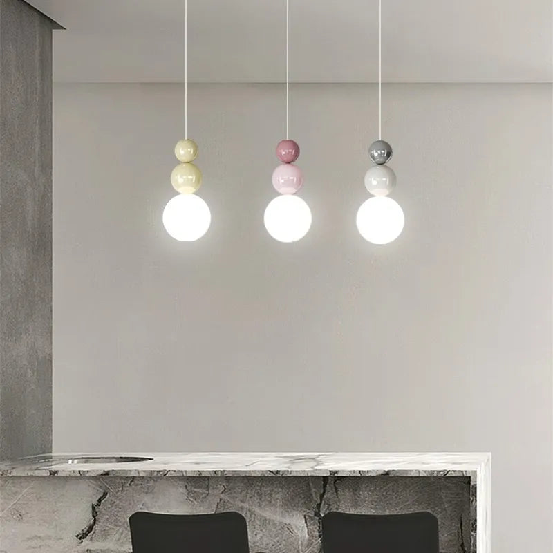 Nordic Cream Pendant Light for Modern Bedroom and Living Room Decor