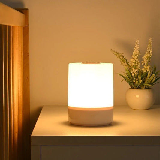 Dimmable LED Touch Table Lamp with Wireless Charging for Bedroom Reading