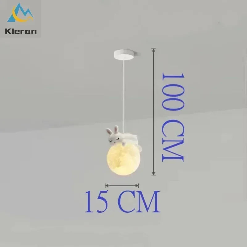 Nordic Moon LED Chandelier for Living Rooms and Modern Bedrooms