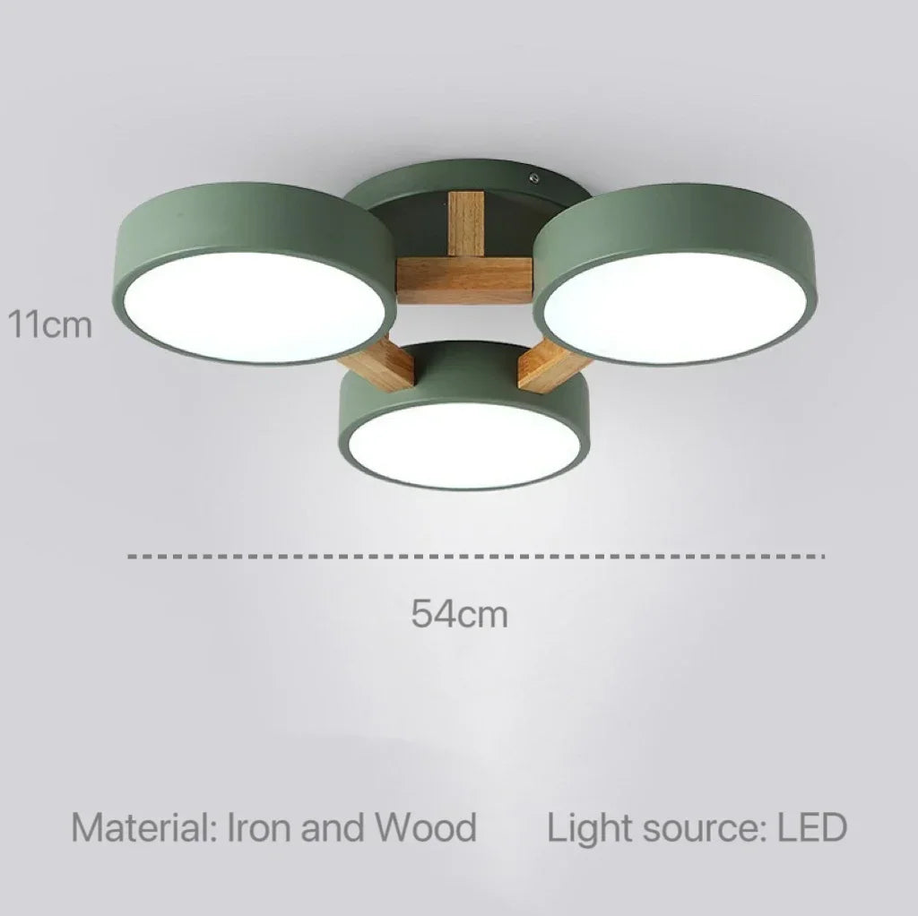 Modern Nordic Wood Pendant Light for Kitchens and Living Spaces
