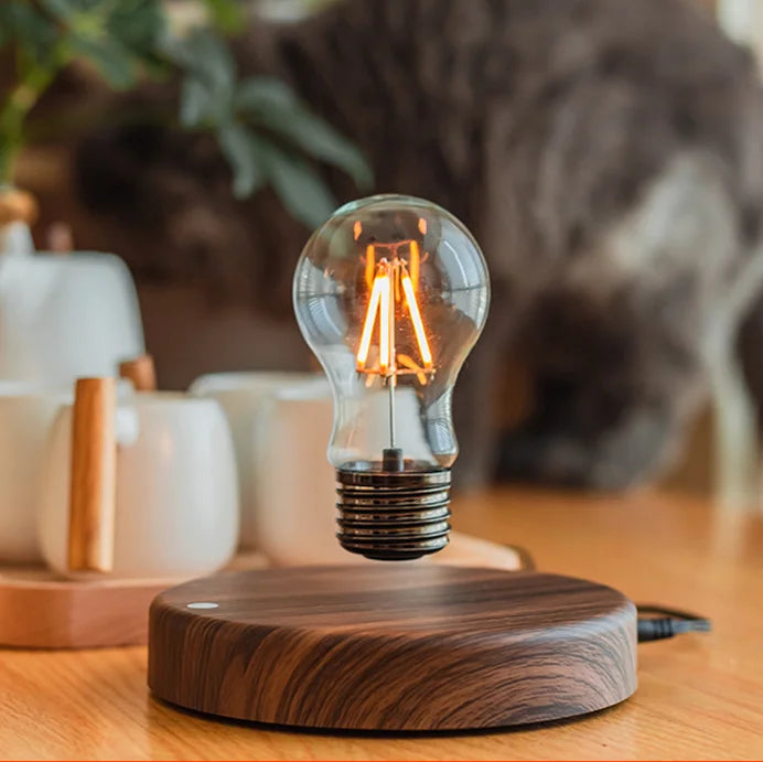 Magnetic Levitation Floating LED Bulb Table Lamp for Modern Offices and Homes