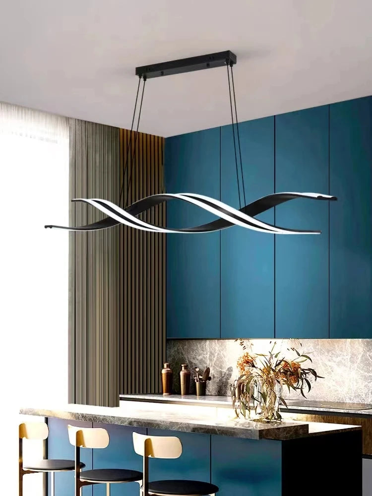 Modern Geometric LED Chandelier for Dining Rooms and Kitchen Lighting