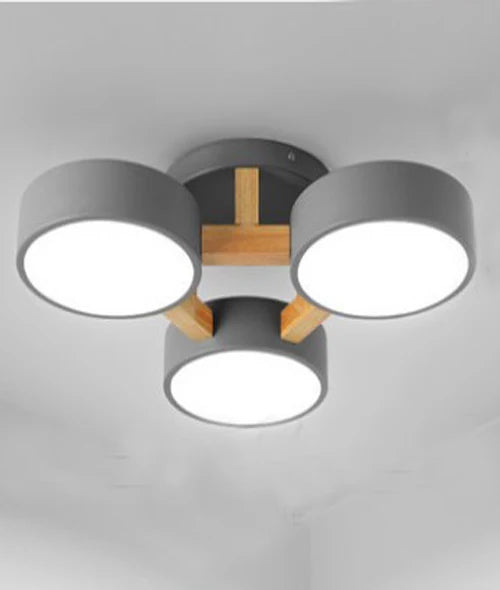 Modern Wooden LED Ceiling Chandelier for Dining Rooms and Contemporary Living Spaces