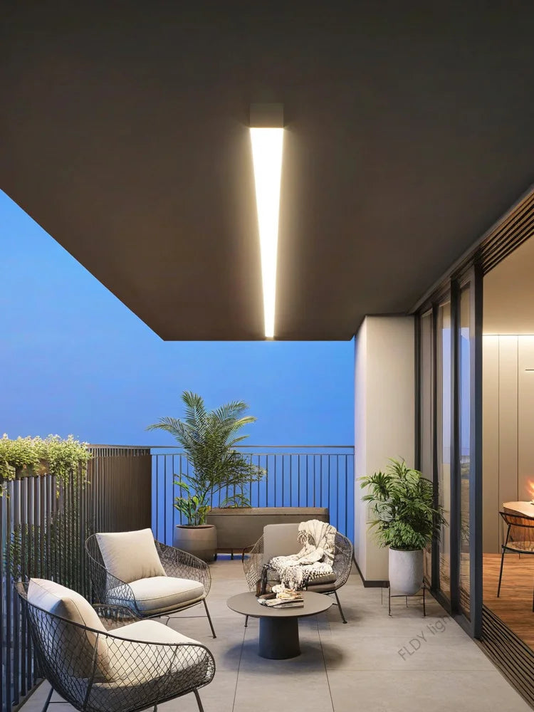 Modern LED Strip Outdoor Wall Light for Garden and Porch Decor