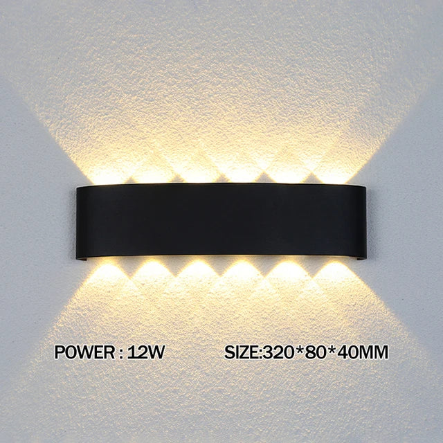 Modern Aluminum Wall Light for Outdoor Garden and Indoor Bedroom Lighting