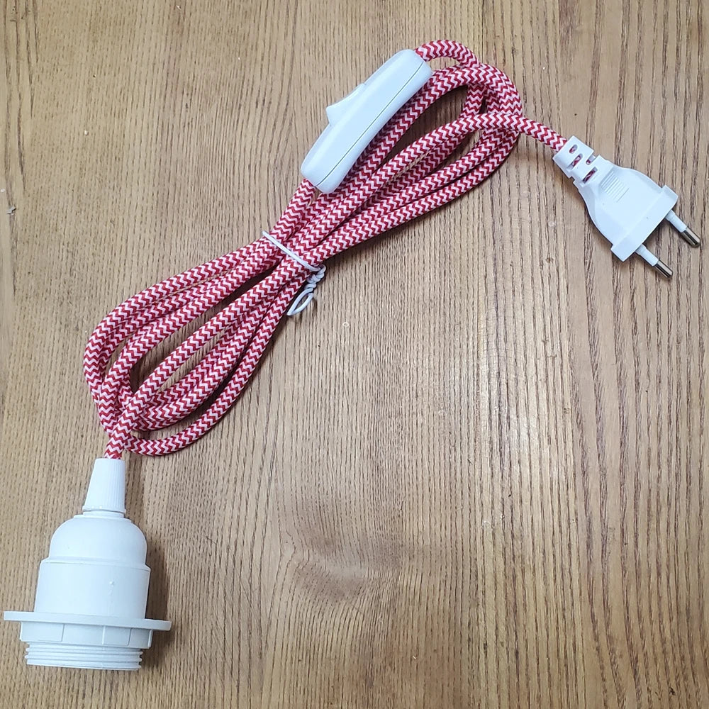 E27 Pendant Light Cord Set with Switch for Wall and Hanging Lamps