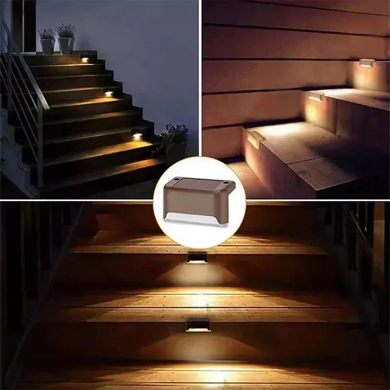 Modern LED Solar Step Light for Garden Decks and Outdoor Paths
