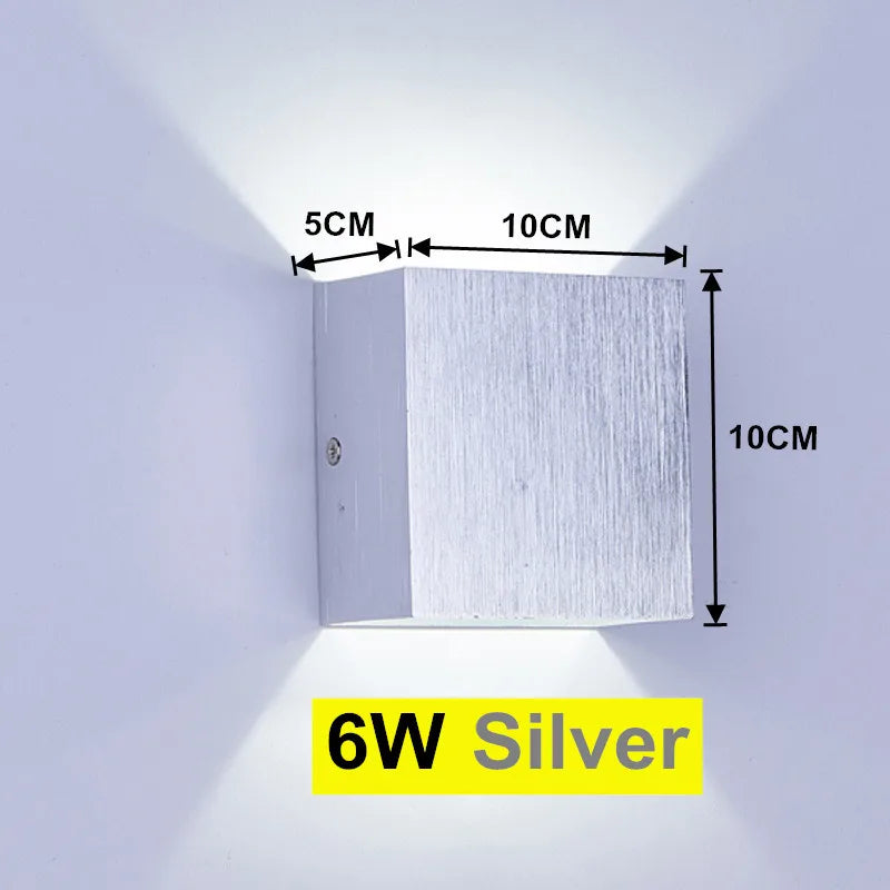 Modern Aluminium Cube LED Wall Lamp for Bedroom and Living Room