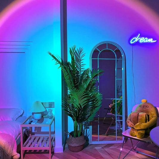 Ambient Sunset Projection LED Lamp for Modern Living Room Decor