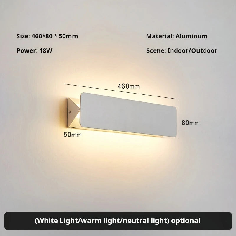 Adjustable Aluminum LED Wall Lamp for Modern Bedrooms and Vanity Spaces