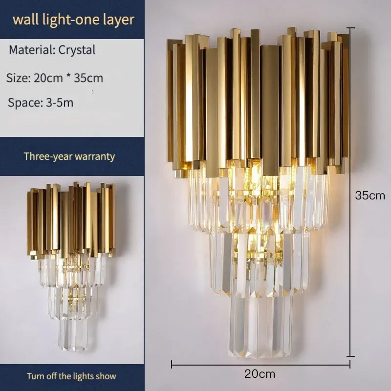 Modern Gold and Black Crystal Chandelier for Luxury Hotel and Living Room