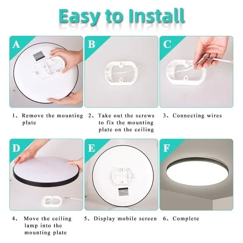 Modern Gold Flush Mount LED Ceiling Light for Kitchens and Bathrooms