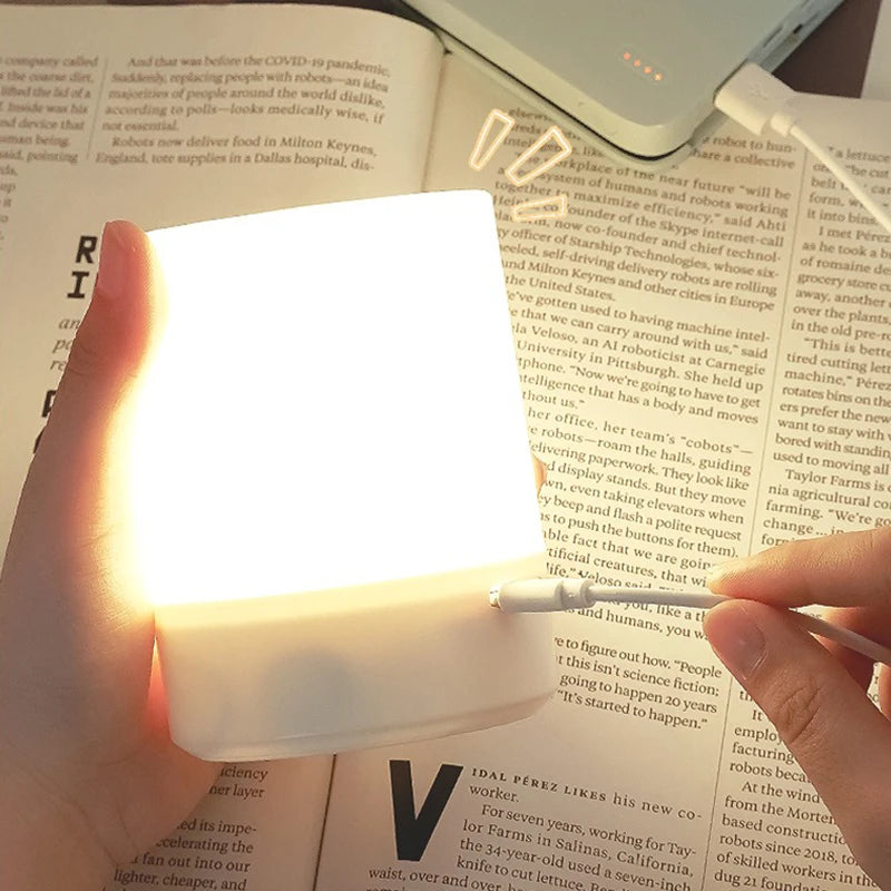 Dimmable LED Touch Table Lamp with Wireless Charging for Bedroom Reading