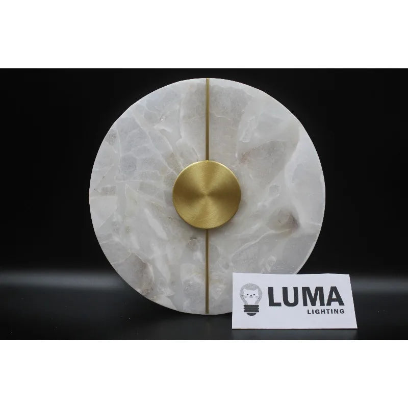 Modern Marble and Copper Wall Sconce for Bedroom and Living Room