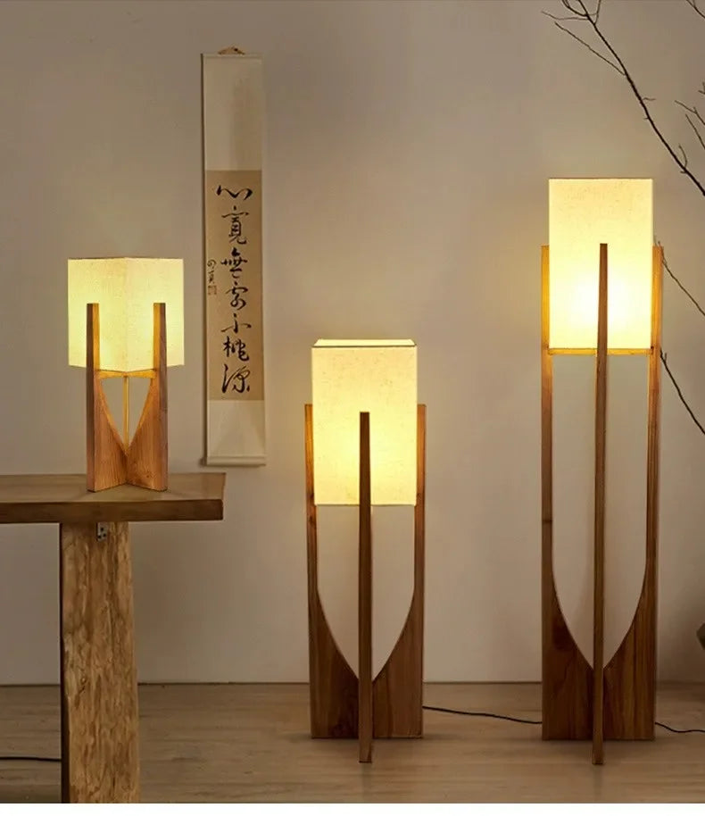Nordic Wooden Floor Lamp for Modern Living Rooms Hotels and Cafes