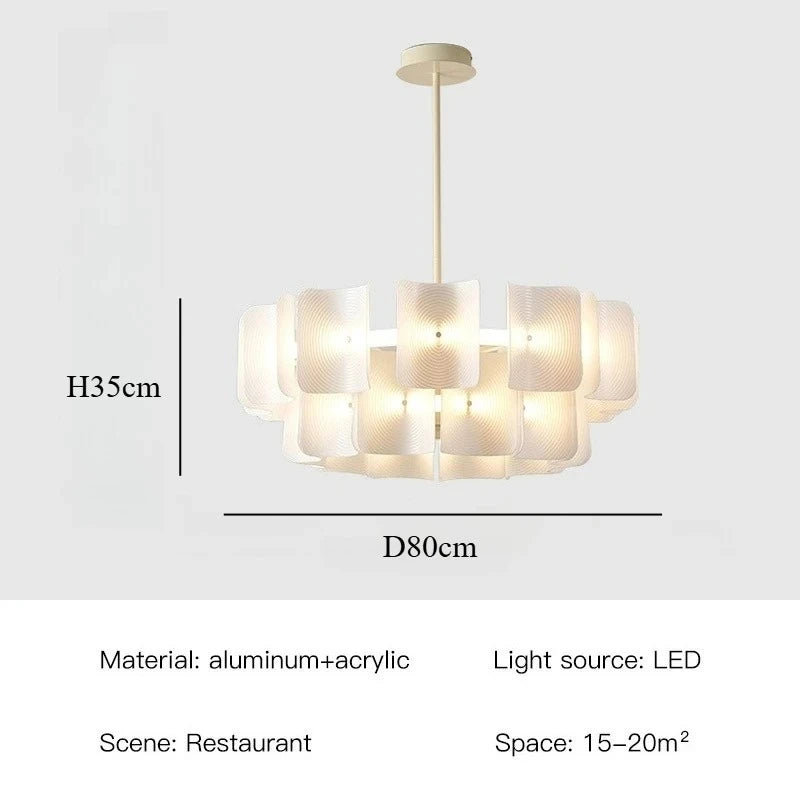 Wabi Sabi Large Chandelier for Modern Dining Rooms and Hotel Lobbies
