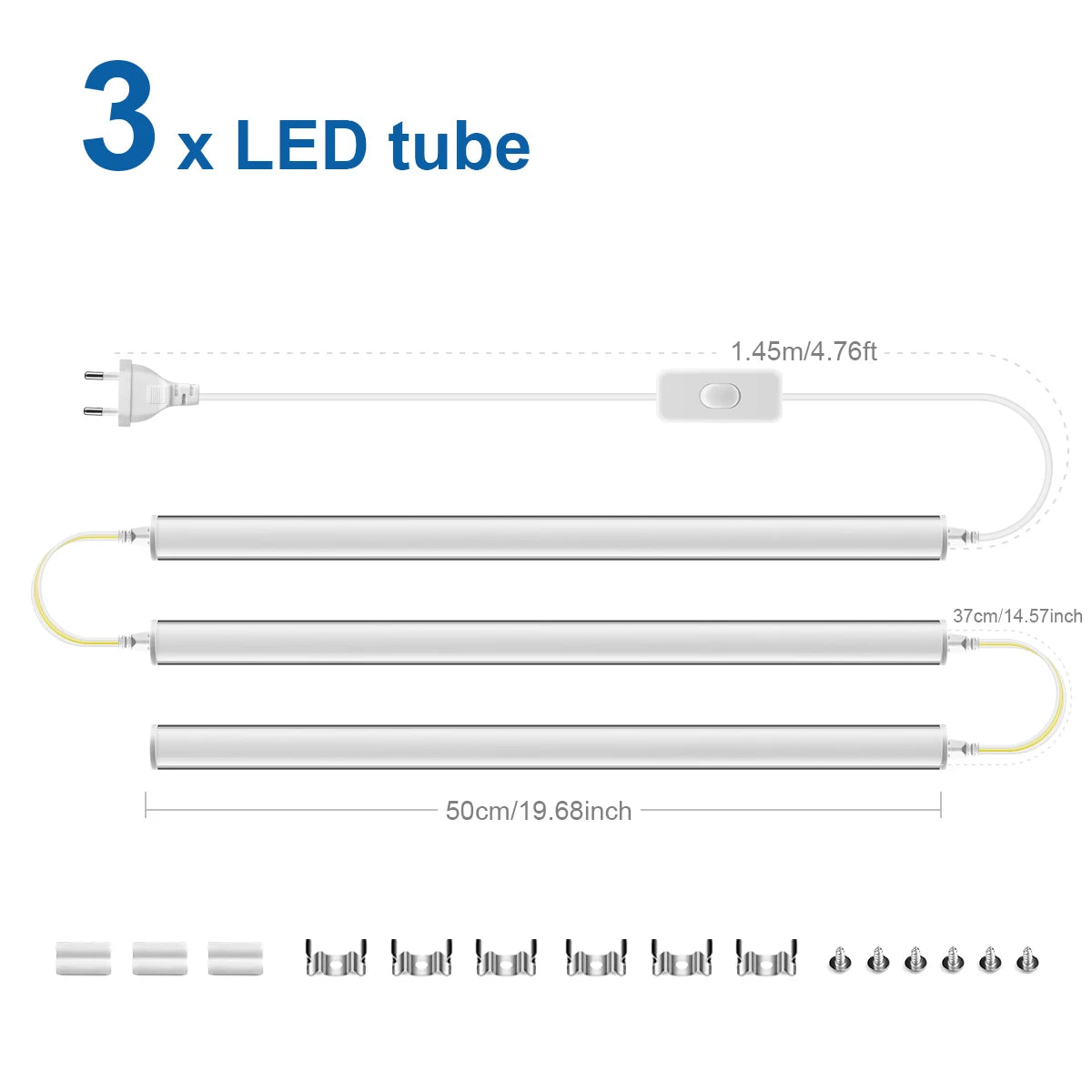 Modern LED Wall Tube Light for Bedroom and Home Workspace Decor