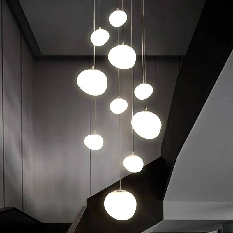 Modern Linear Chandelier for Dining Room and Living Space Illumination