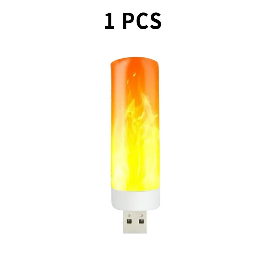 Dynamic LED Flame Effect Light for Atmospheric Home and Cafe Decor