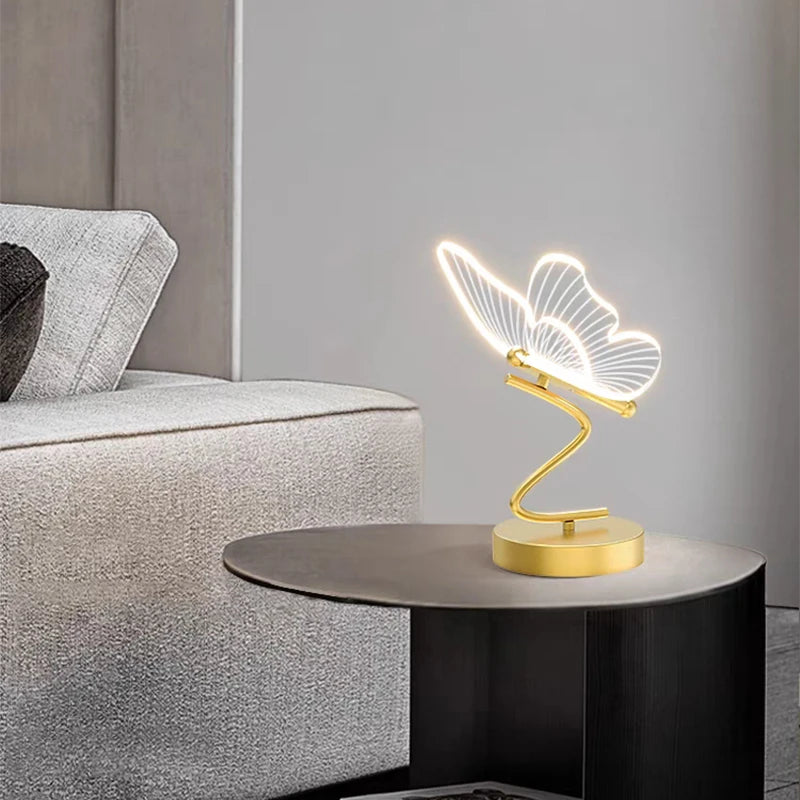 Nordic Butterfly LED Table Lamp for Modern Bedrooms and Hotel Decor