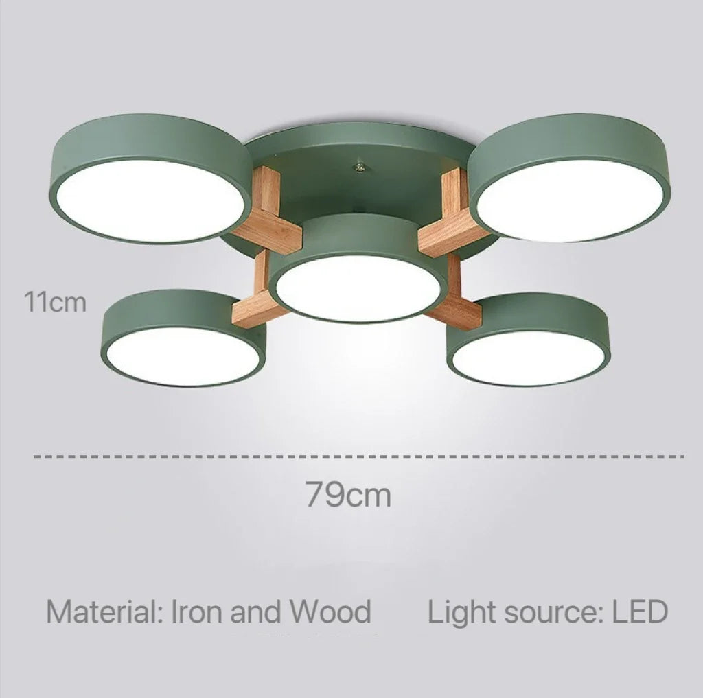 Modern Nordic Wood Pendant Light for Kitchens and Living Spaces