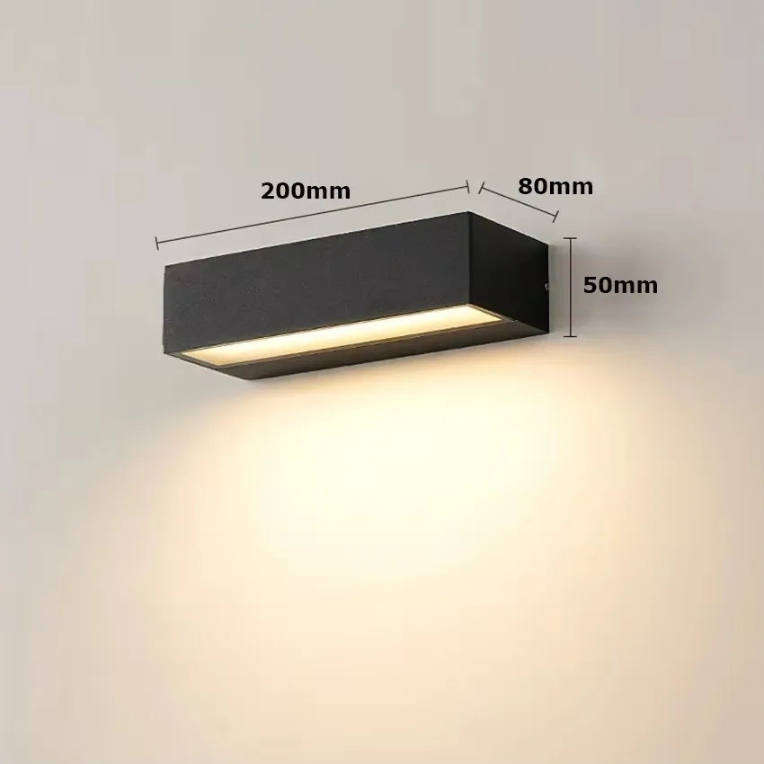 Modern LED Wall Sconce for Exterior Terrace and Villa Lighting