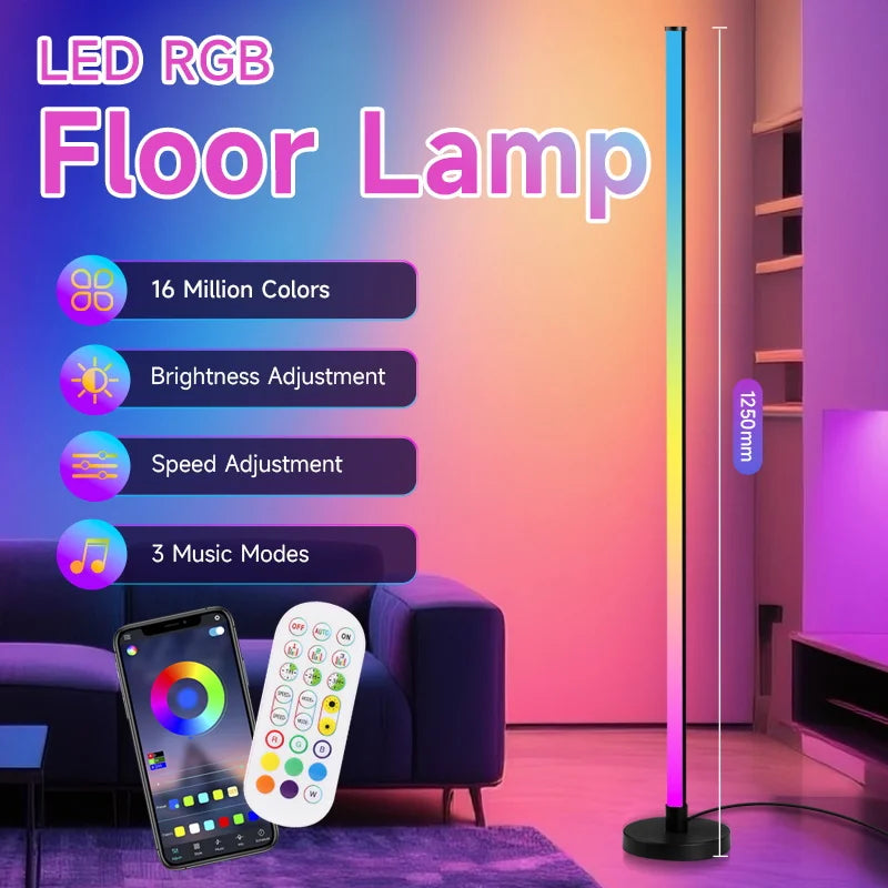 Modern Dimmable LED Floor Lamp with USB for Living Room and Bedroom